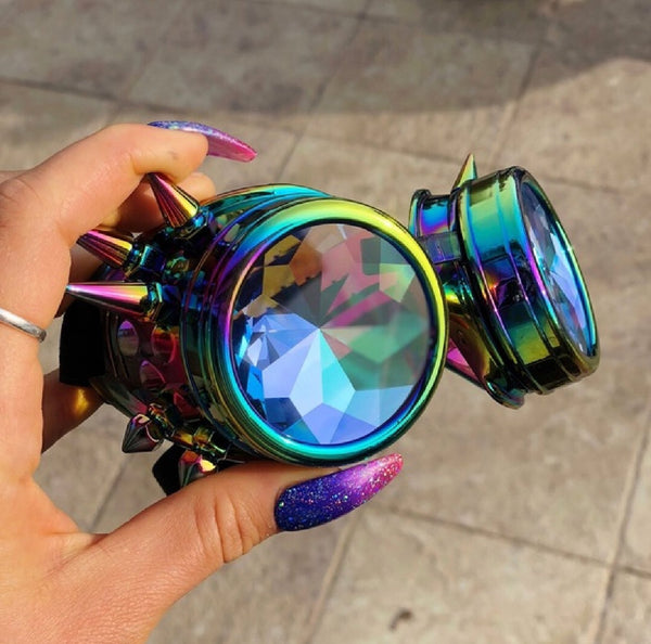 Rainbow Kaleidoscope Goggles